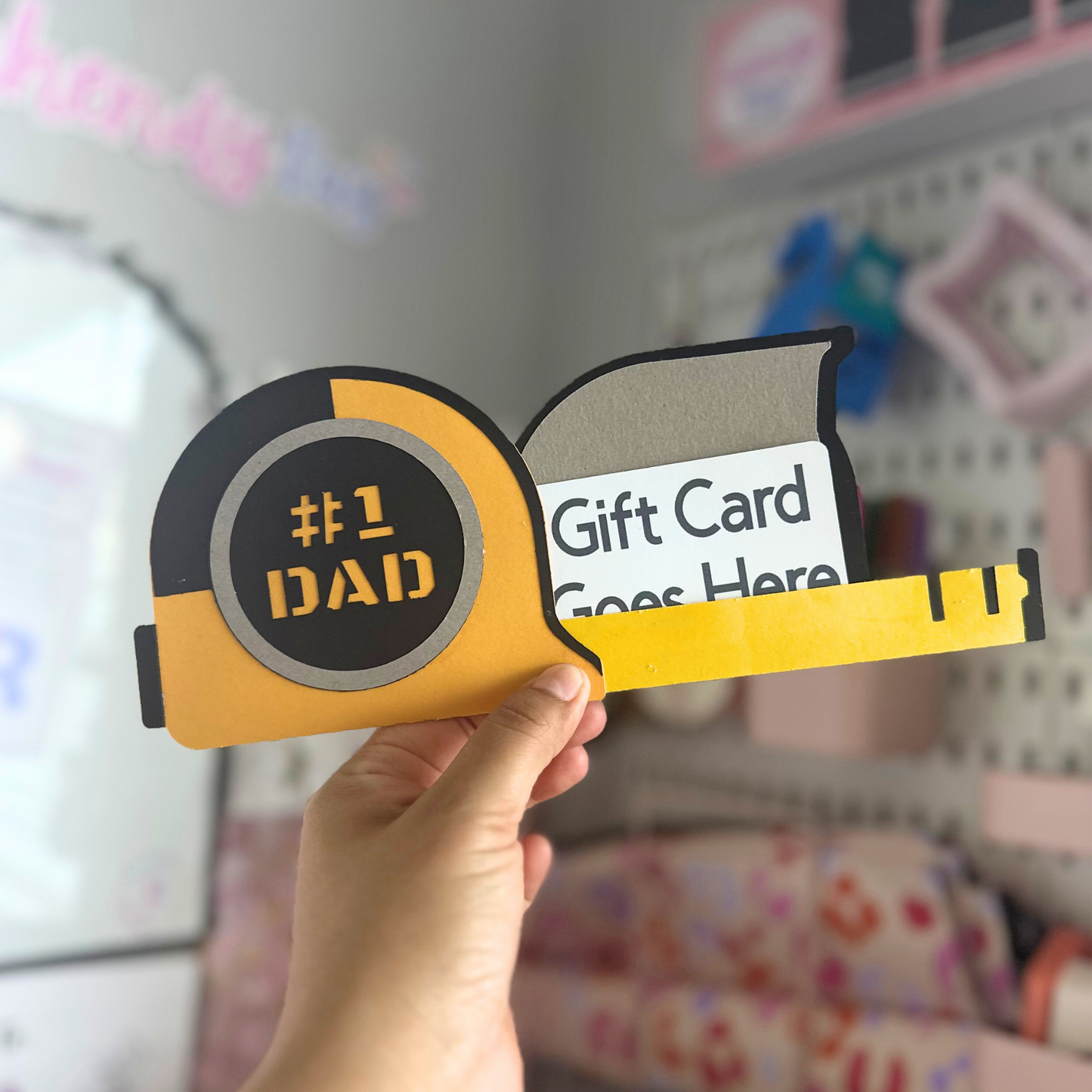 #1 Dad Tape Measure Gift Card Holder