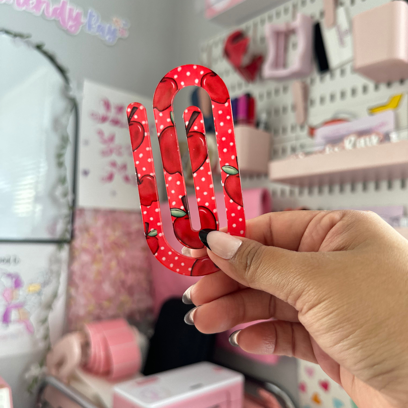 Apples Jumbo Acrylic Paperclip