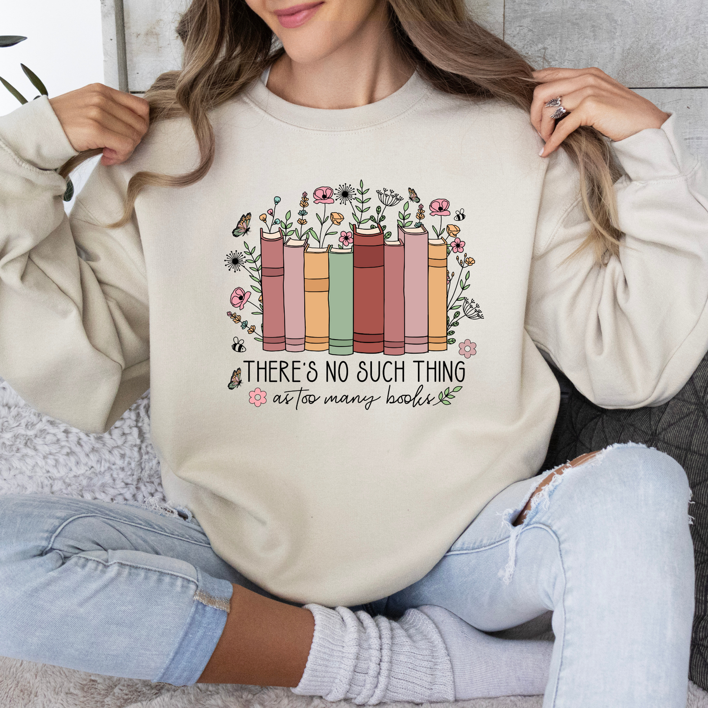 No Such Thing As Too Many Books DTF Transfer