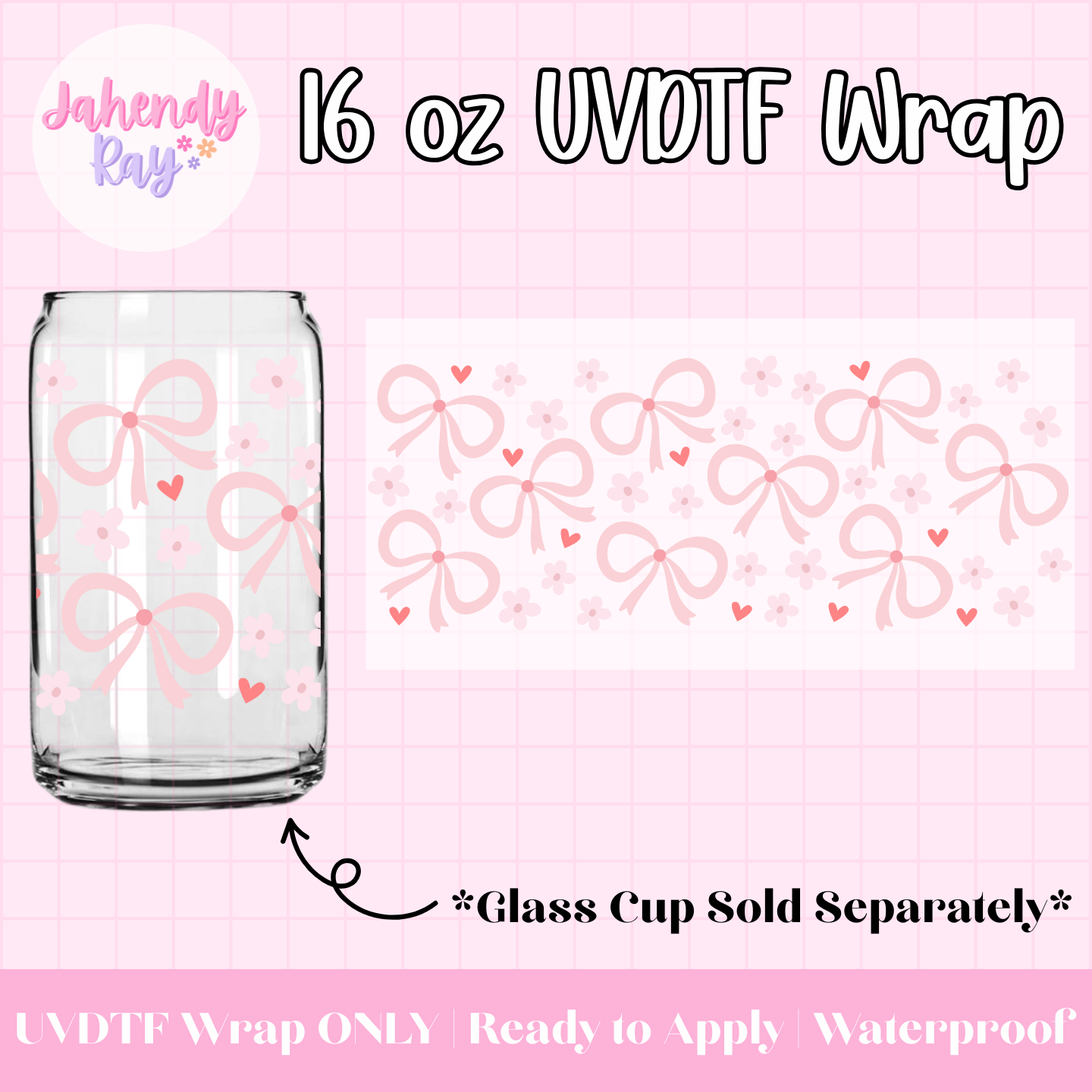 Coquette Love - 16 oz UV DTF Cup Wrap