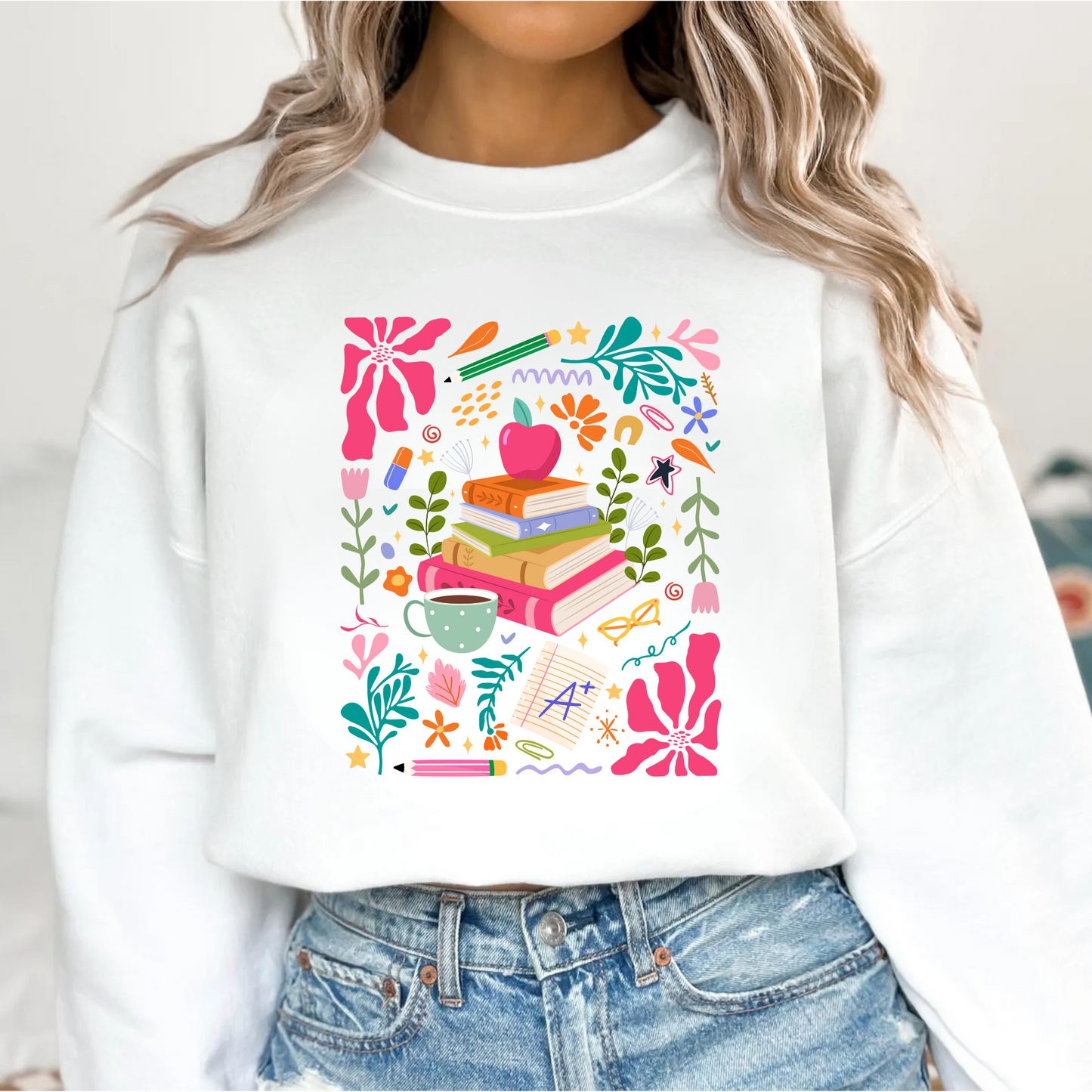 Boho Floral Teacher DTF Transfer