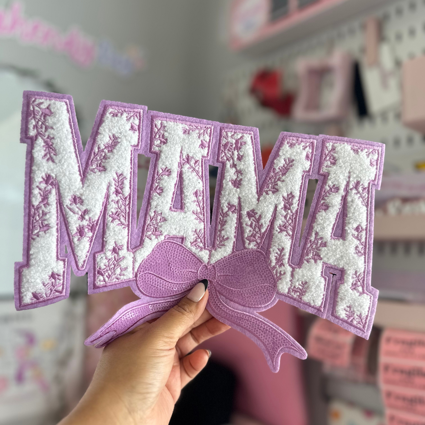 Purple Mama - Chenille + Sequin Patch