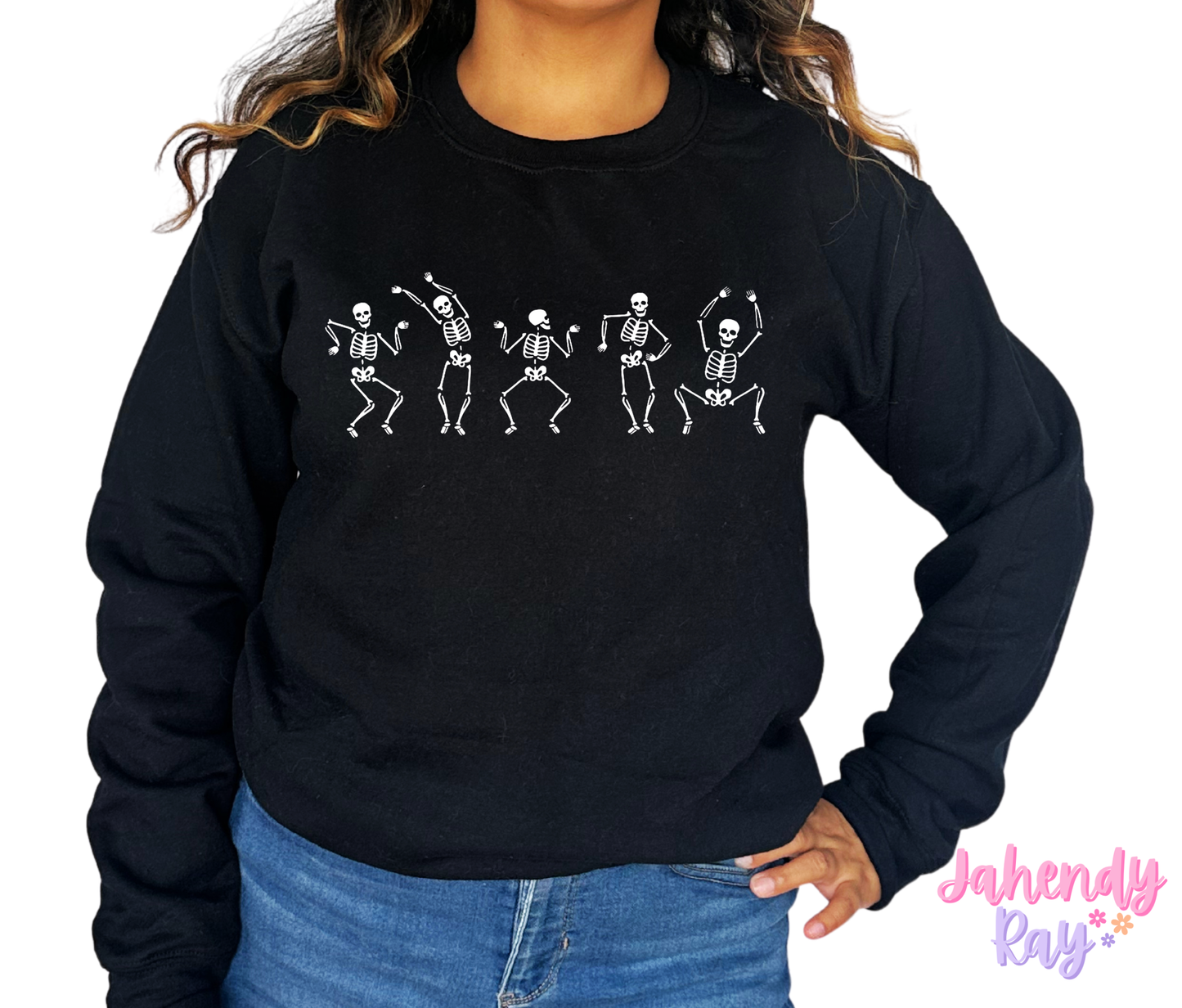 Dancing Skeletons Graphic Crewneck Sweater