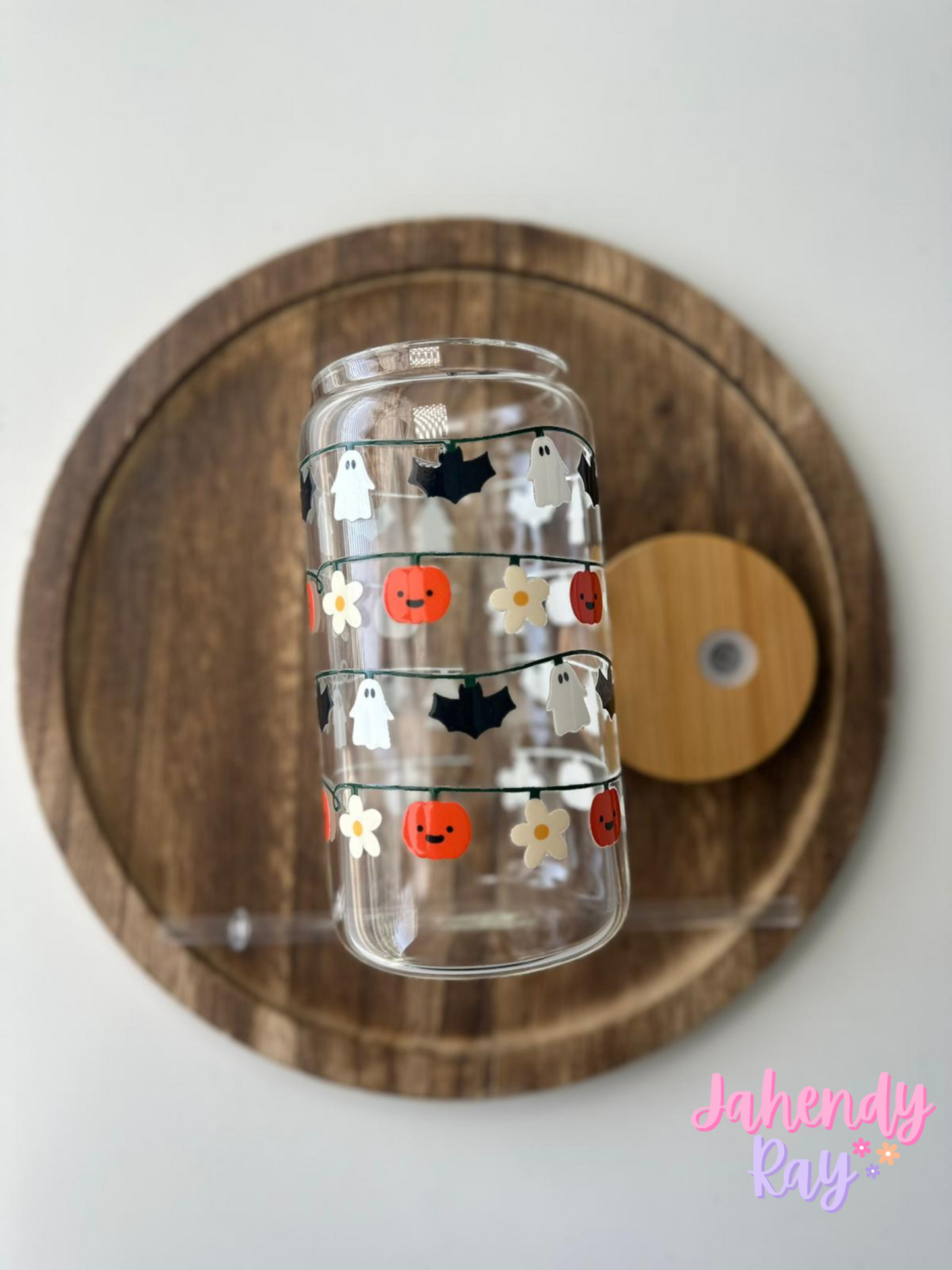 OOPSIE Spooky Lights 16 oz Clear Glass Cup