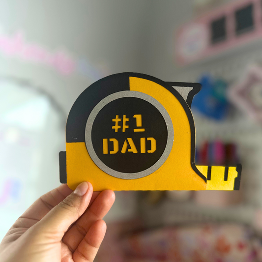 #1 Dad Tape Measure Gift Card Holder