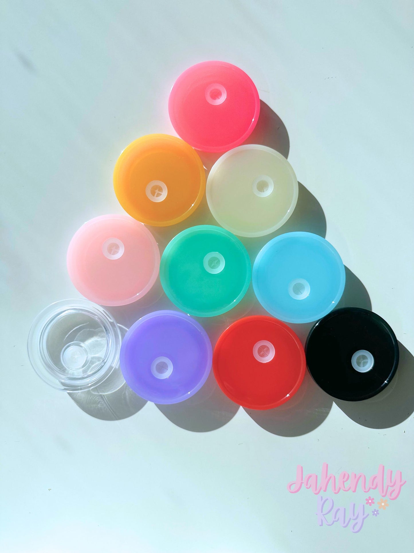 Acrylic Colored Lids for 16 oz Glass Cups