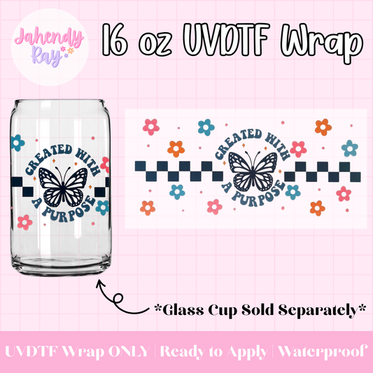 Created w/ a Purpose - 16 oz UV DTF Cup Wrap