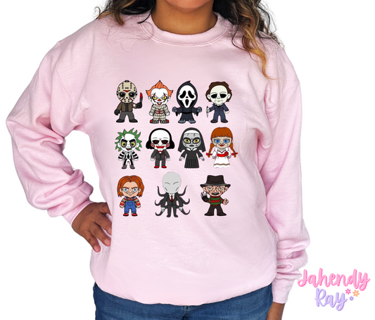 Horror Figures Graphic T-Shirt/Crewneck