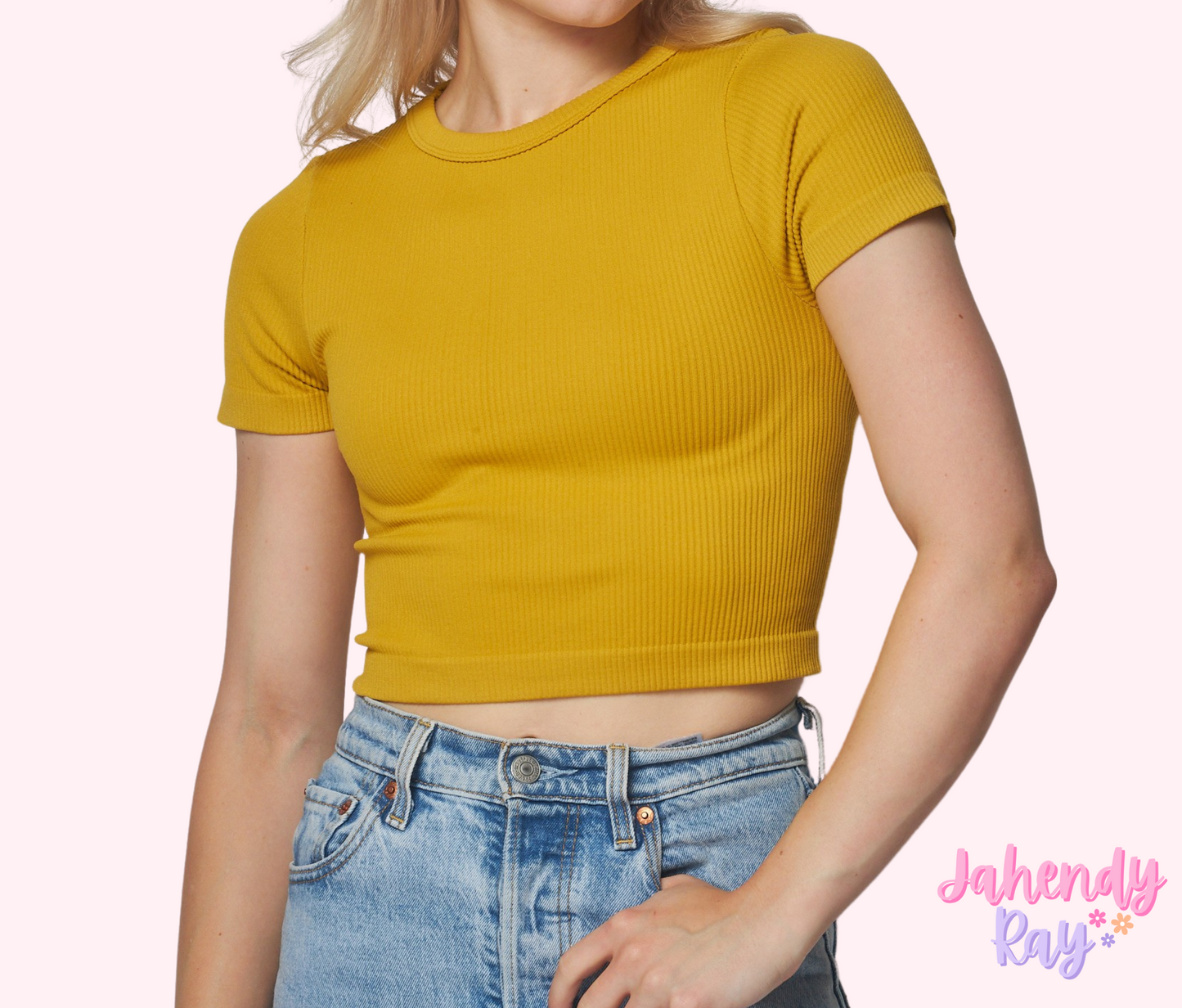 Jazzy Rib-Knit Crop Top