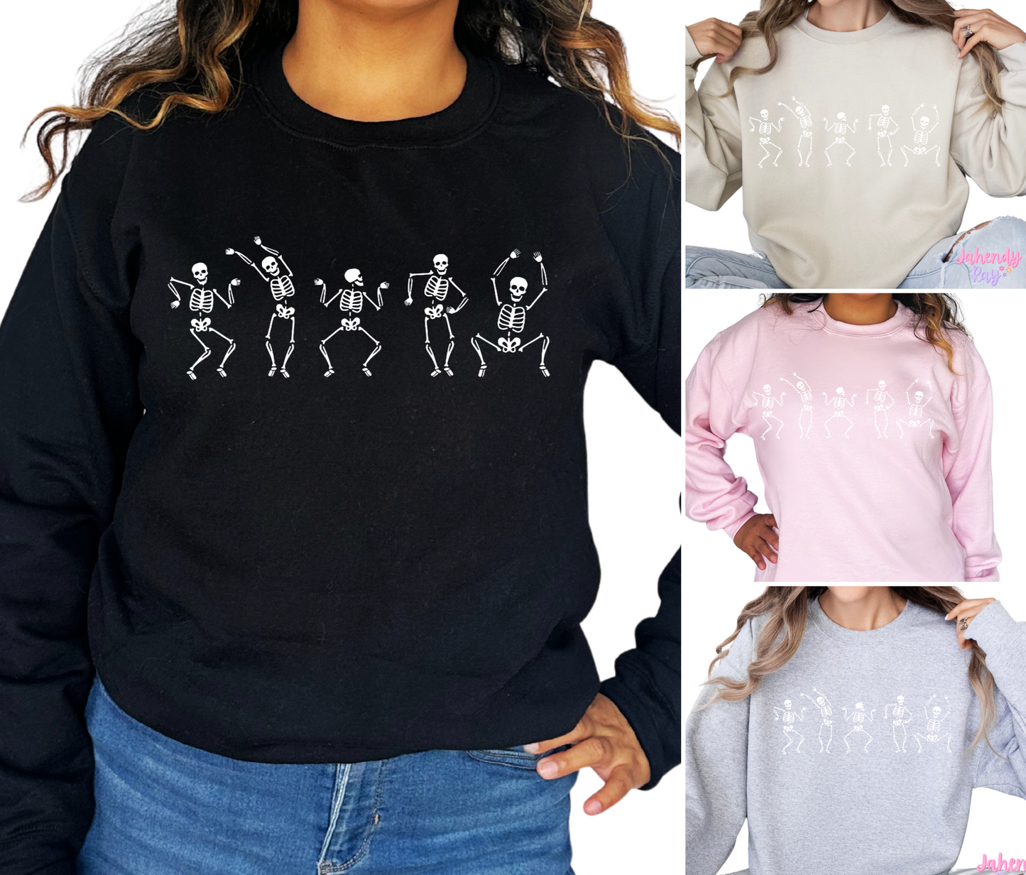 Dancing Skeletons Graphic T-Shirt/Crewneck