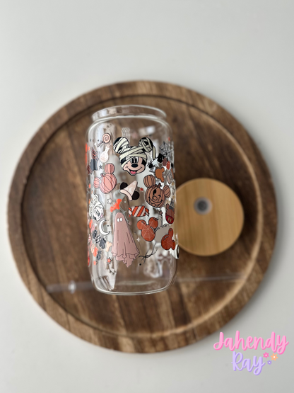 Magical Spooky Vibes 16 oz Clear Glass Cup