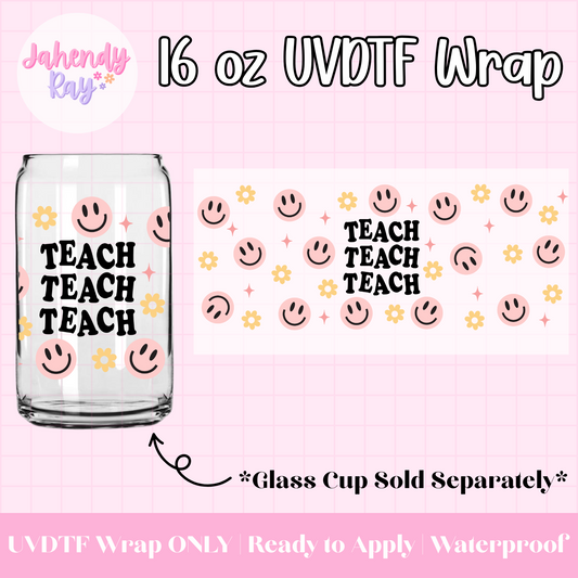 TEACH - 16 oz UV DTF Cup Wrap
